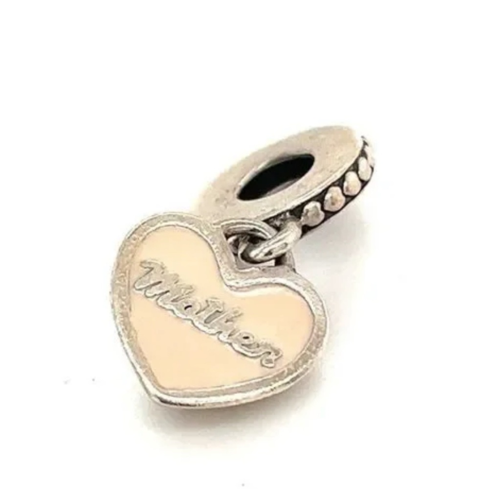 Pandora Pink Enamel Mother Heart Charm